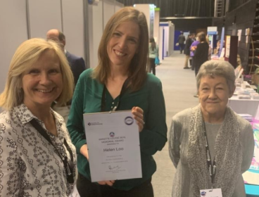 Helen Loo, award winner, alongside Deana Kenward, ADSHG founder and Alison Mainwairing, ADSHG volunteer