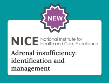 Image showing the title of the NICE Guidelines for Adrenal Insufficiency