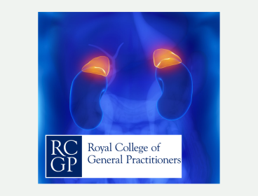 RCGP logo with image of kidneys and adrenal glands