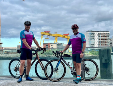 Robert and Mark set off on their Verona to Venice cycle challenge