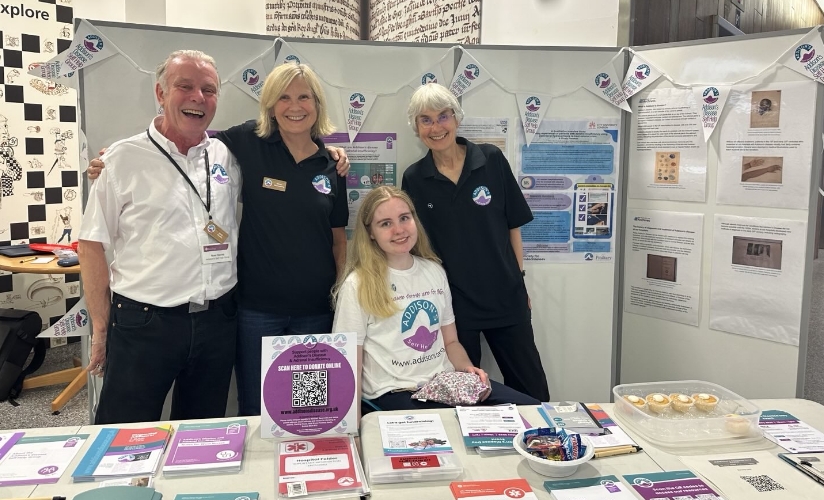 ADSHG volunteers at an awareness stand