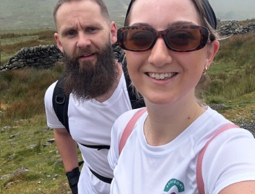 Fundraisers hiking