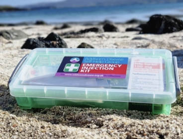 Emergency kit on the beach