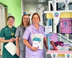 Nursing team with their stand on Addison's Disease Day 2026