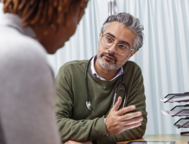 Doctor talking to a patient