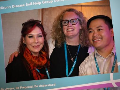 Three specialist endocrine nurses volunteering at an ADSHG member get-together